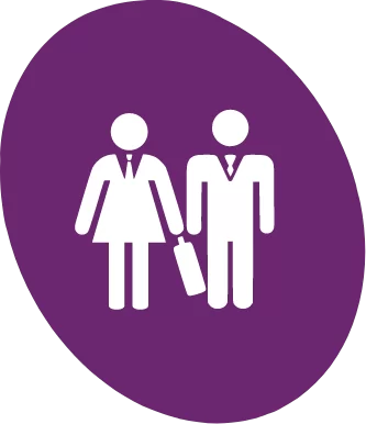 Icon Representing a Woman and Man